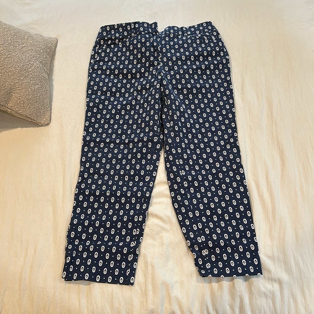 LOFT- Navy Patterned Pants